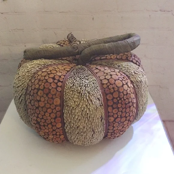 Large Decorative 14" Pumpkin Rustic Fall Decor - Picture 2 of 8